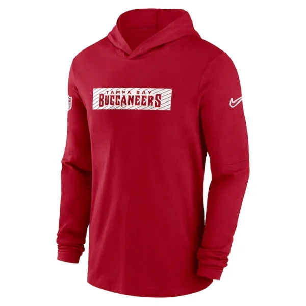 Tampa bay buccaneers nike sideline hoodie performance long sleeve t shirt Red M