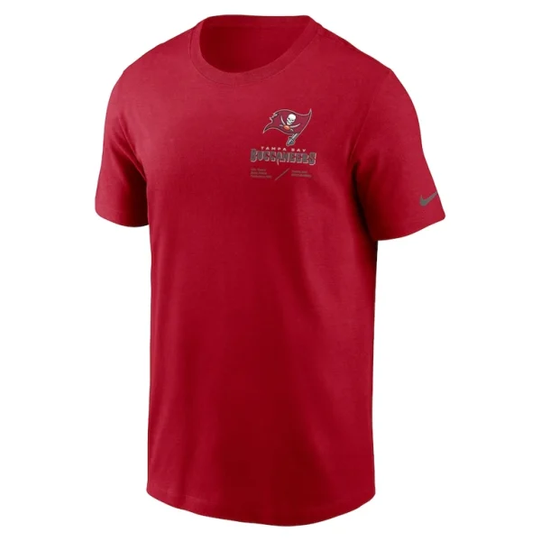 Tampa bay buccaneers nike sideline infograph lockup performance t shirt Red S