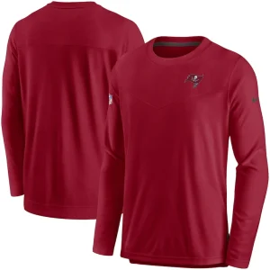 Tampa bay buccaneers nike sideline lockup performance pullover sweatshirt Red