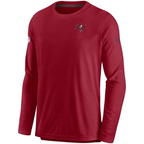 Tampa bay buccaneers nike sideline lockup performance pullover sweatshirt Red M