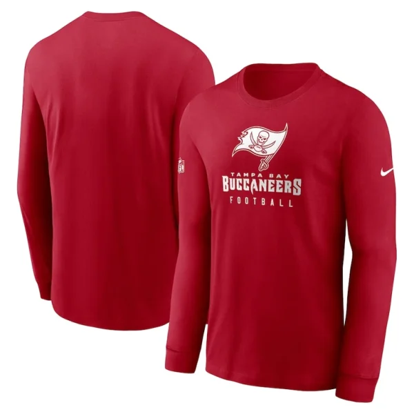Tampa bay buccaneers nike sideline performance long sleeve t shirt Red