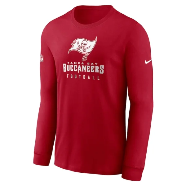 Tampa bay buccaneers nike sideline performance long sleeve t shirt Red M