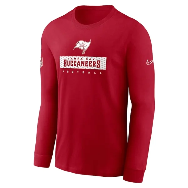 Tampa bay buccaneers nike sideline performance long sleeve t shirt Red M