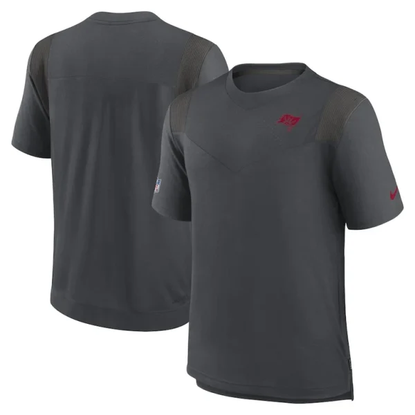 Tampa bay buccaneers nike sideline tonal logo performance t shirt Heather charcoal