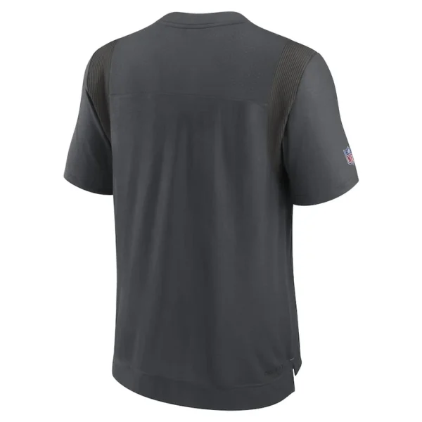 Tampa bay buccaneers nike sideline tonal logo performance t shirt Heather charcoal L