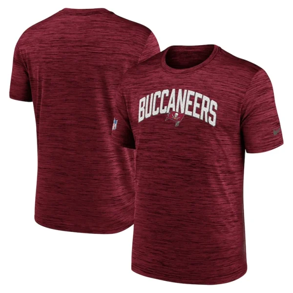 Tampa bay buccaneers nike sideline velocity athletic stack performance t shirt Red