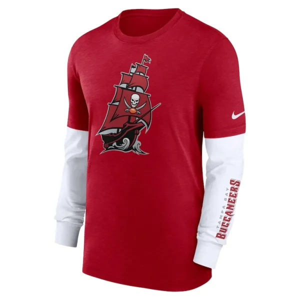Tampa bay buccaneers nike slub fashion long sleeve t shirt Heather red M