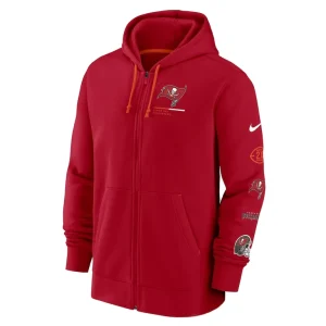 Tampa bay buccaneers nike surrey full zip hoodie Red M