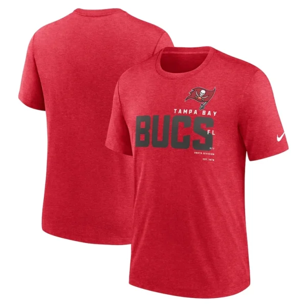 Tampa bay buccaneers nike team tri blend t shirt Heather red