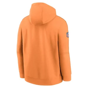 Tampa bay buccaneers nike throwback logo club tri blend pullover hoodie Orange L