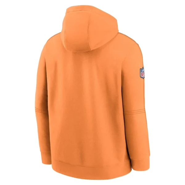 Tampa bay buccaneers nike throwback logo club tri blend pullover hoodie Orange L