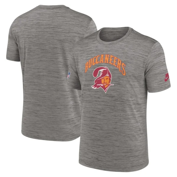Tampa bay buccaneers nike throwback sideline performance t shirt Heather charcoal