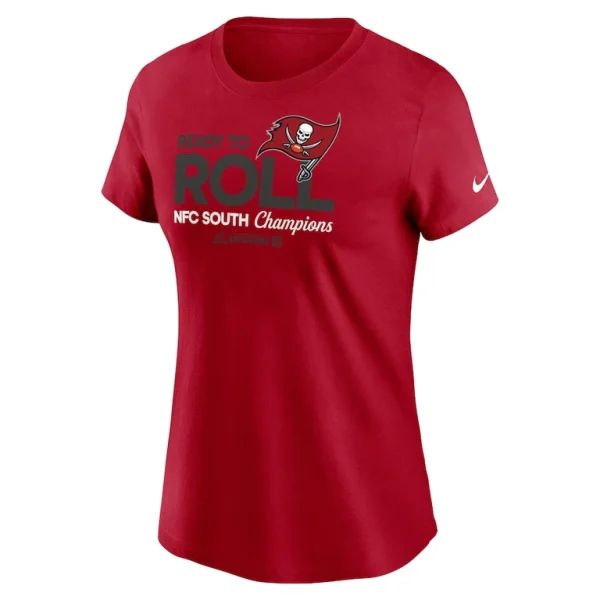 Tampa bay buccaneers nike womens 2024 nfc south division champions locker room trophy collection t shirt Red M