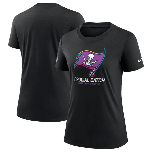 Tampa bay buccaneers nike womens 2024 nfl crucial catch tri blend t shirt Black