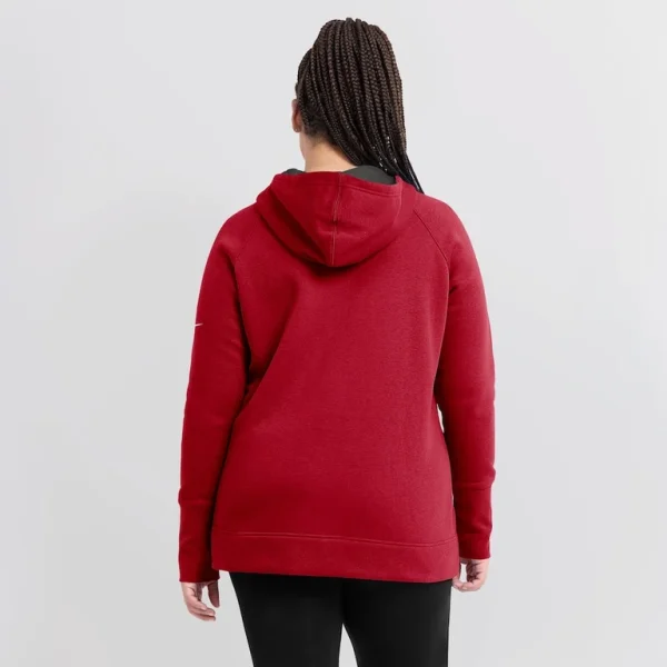 Tampa bay buccaneers nike womens asymmetrical raglan full zip hoodie Red XL