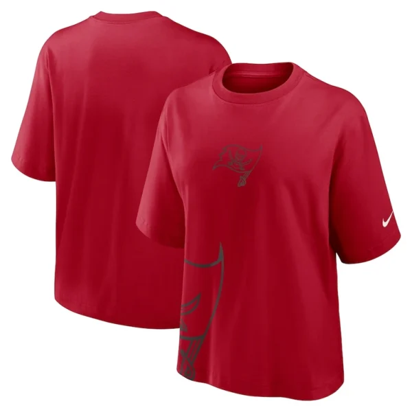 Tampa bay buccaneers nike womens boxy t shirt Red
