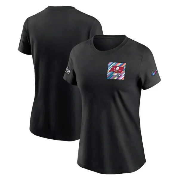 Tampa bay buccaneers nike womens crucial catch sideline tri blend t shirt Black