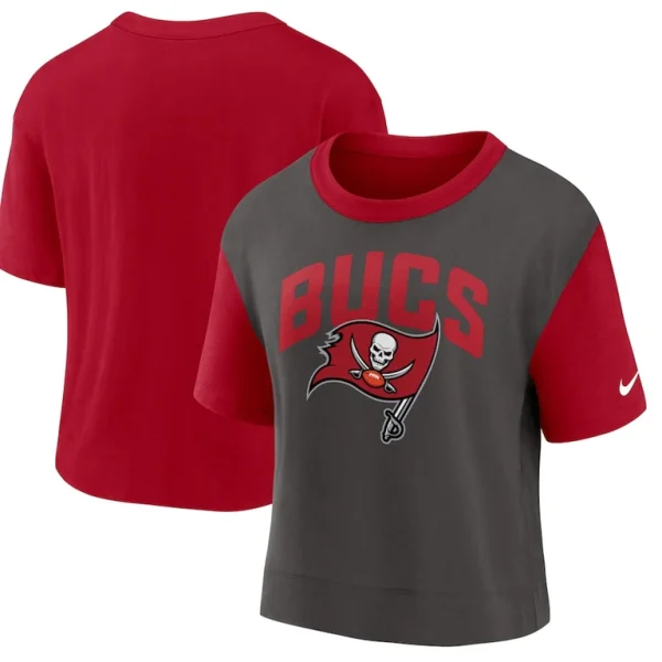 Tampa bay buccaneers nike womens high hip fashion t shirt Redpewter