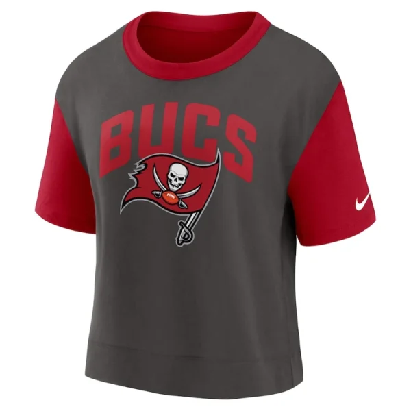 Tampa bay buccaneers nike womens high hip fashion t shirt Redpewter S