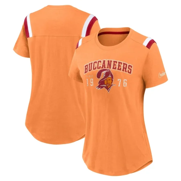Tampa bay buccaneers nike womens historic slub fashion t shirt Heather orange