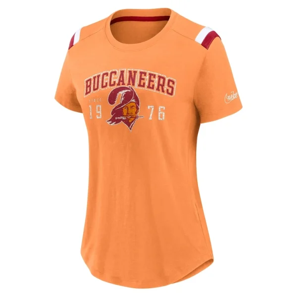 Tampa bay buccaneers nike womens historic slub fashion t shirt Heather orange S