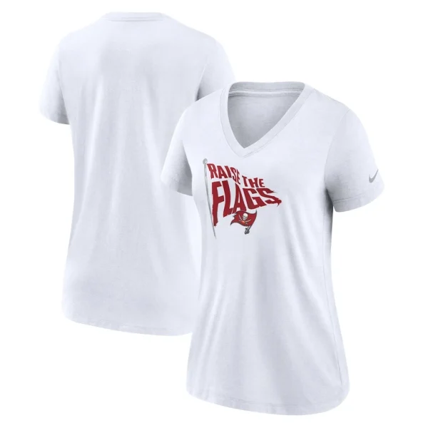 Tampa bay buccaneers nike womens hometown collection tri blend v neck t shirt White