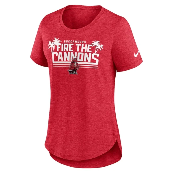 Tampa bay buccaneers nike womens local fashion tri blend t shirt Heather red S