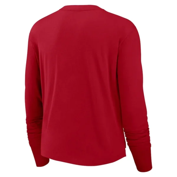 Tampa bay buccaneers nike womens modest crop performance long sleeve t shirt Red M