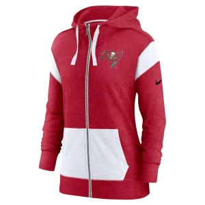 Tampa bay buccaneers nike womens monaco lightweight full zip hoodie Redwhite S
