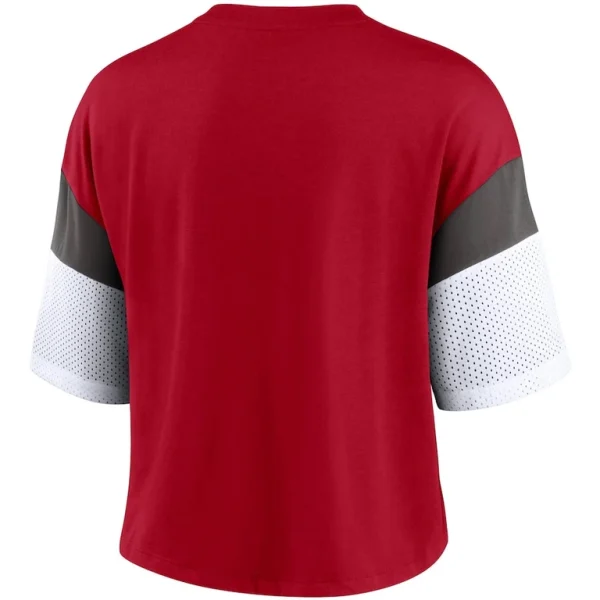 Tampa bay buccaneers nike womens nickname tri blend performance crop top Redwhite M