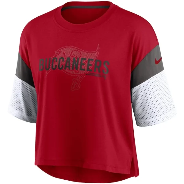 Tampa bay buccaneers nike womens nickname tri blend performance crop top Redwhite S