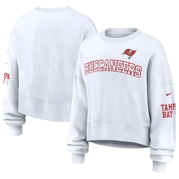 Tampa bay buccaneers nike womens oversized pullover sweatshirt White