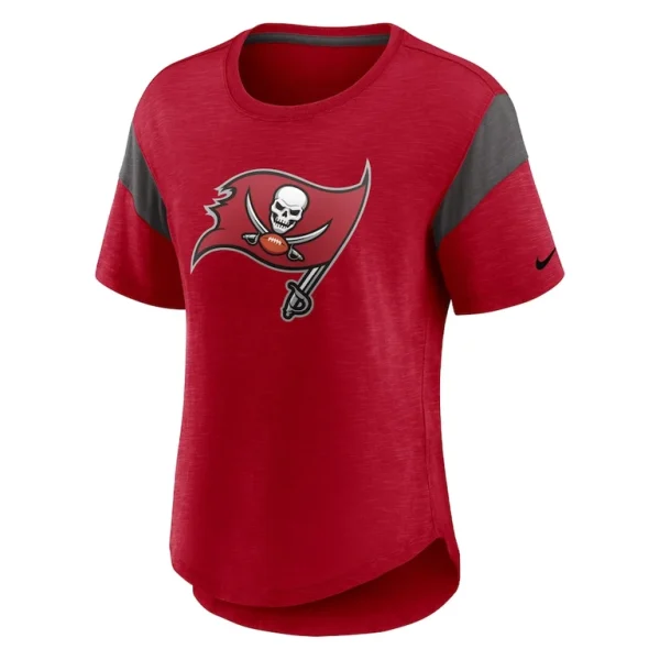 Tampa bay buccaneers nike womens primary logo fashion top Heather red S