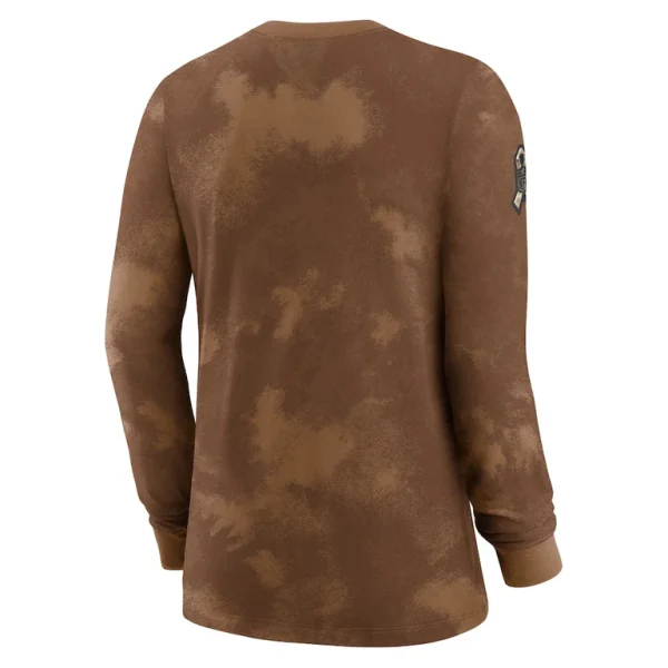 Tampa bay buccaneers nike womens salute to service long sleeve t shirt Brown M