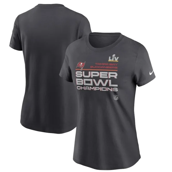Tampa bay buccaneers nike womens super bowl lv champions locker room trophy collection t shirt anthracite Multi