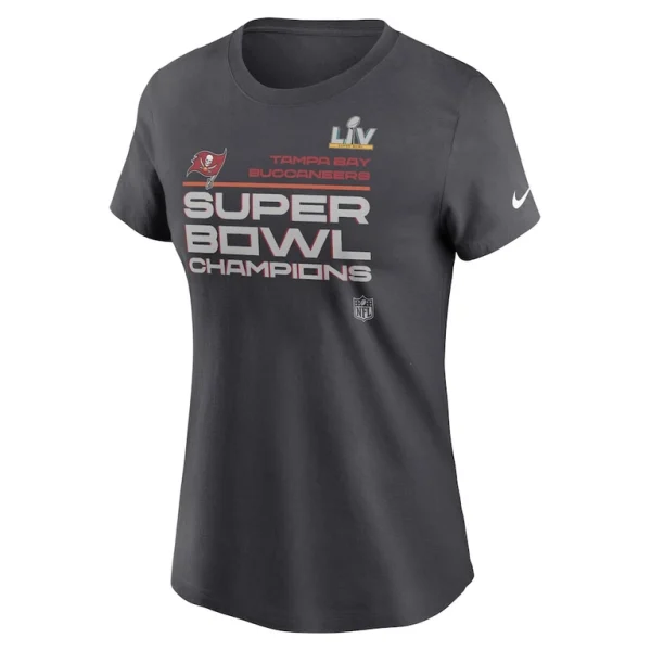 Tampa bay buccaneers nike womens super bowl lv champions locker room trophy collection t shirt anthracite Multi M