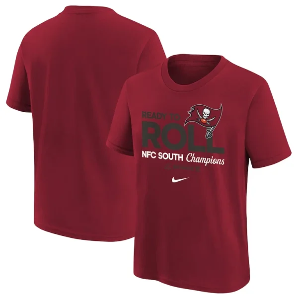 Tampa bay buccaneers nike youth 2024 nfc south division champions locker room trophy collection t shirt Red