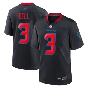 Tank dell houston texans nike 2nd alternate game jersey Navy