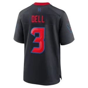 Tank dell houston texans nike 2nd alternate game jersey Navy L