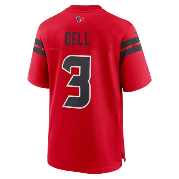 Tank dell houston texans nike alternate game jersey Red L