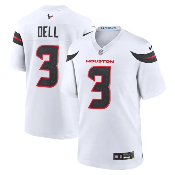 Tank dell houston texans nike game jersey White