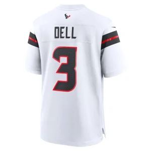 Tank dell houston texans nike game jersey White L