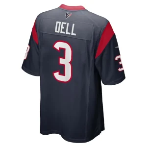 Tank dell houston texans nike player game jersey Navy L