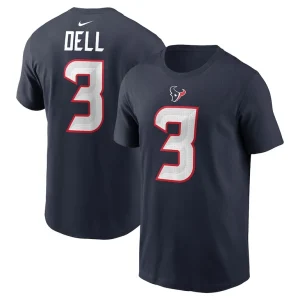 Tank dell houston texans nike player name number t shirt Navy