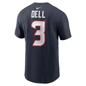Tank dell houston texans nike player name number t shirt Navy L