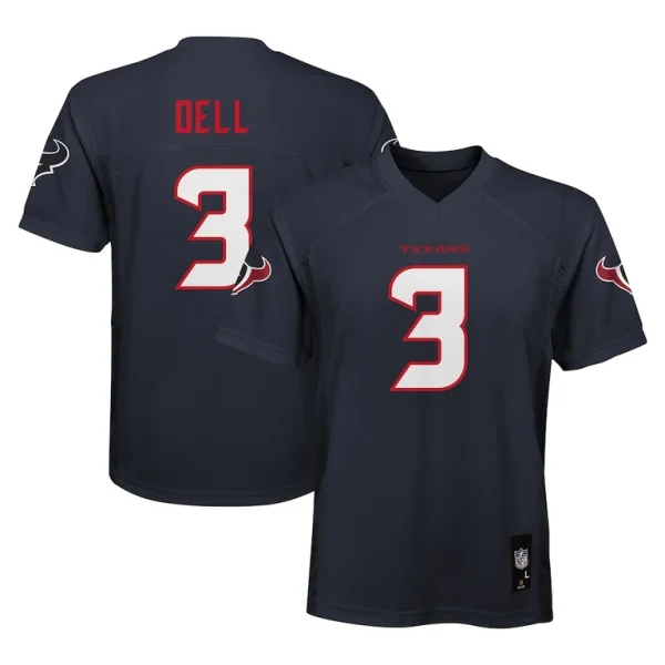 Tank dell houston texans youth replica player jersey Navy