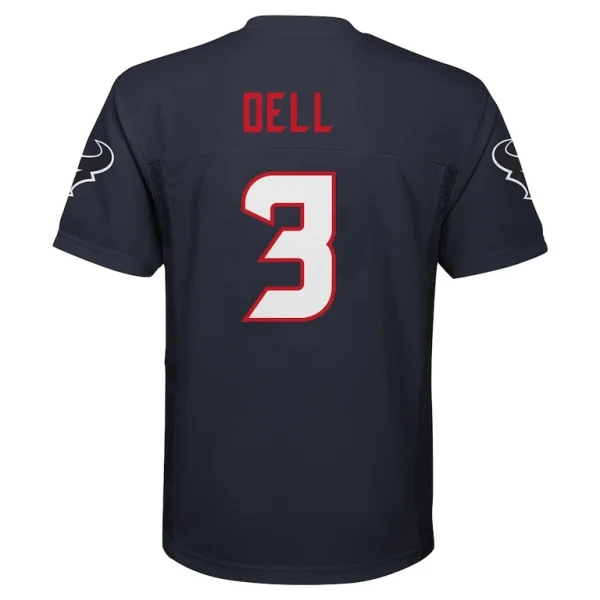 Tank dell houston texans youth replica player jersey Navy Yth L