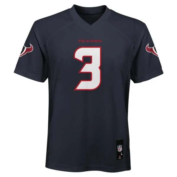 Tank dell houston texans youth replica player jersey Navy Yth M