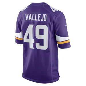 Tanner vallejo minnesota vikings nike team game jersey Purple L