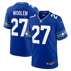 Tariq woolen seattle seahawks nike throwback player game jersey Royal